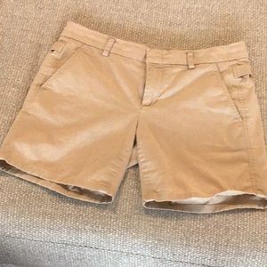 VINCE tan shorts, front and back pockets, size 4